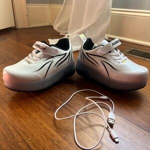 Brand New White and Black LED Skate Sneakers with USB Charging